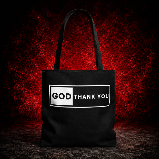GOD Thank You Tote Bag (AOP)